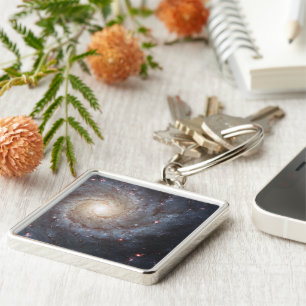 Spiral Galaxy M74 Key Ring