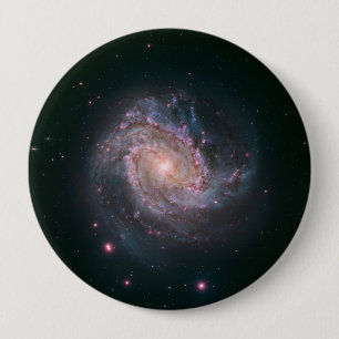 Spiral Galaxy M83 (NASA) 10 Cm Round Badge