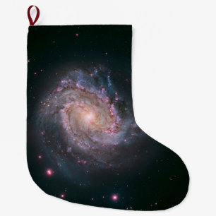 Spiral Galaxy M83 (NASA) Large Christmas Stocking