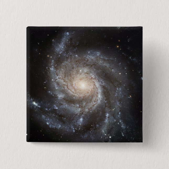 Spiral galaxy Messier 101 15 Cm Square Badge (Front)