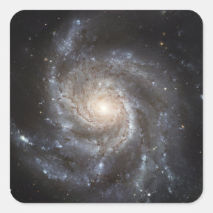 Spiral galaxy Messier 101 Square Sticker