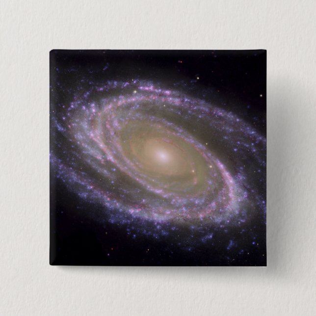 Spiral galaxy Messier 81 15 Cm Square Badge (Front)