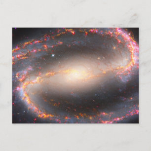 Spiral Galaxy Ngc 1300. Postcard