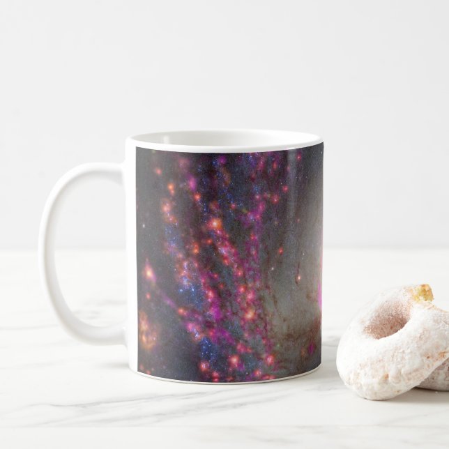 Spiral Galaxy Ngc 3351. Coffee Mug (With Donut)