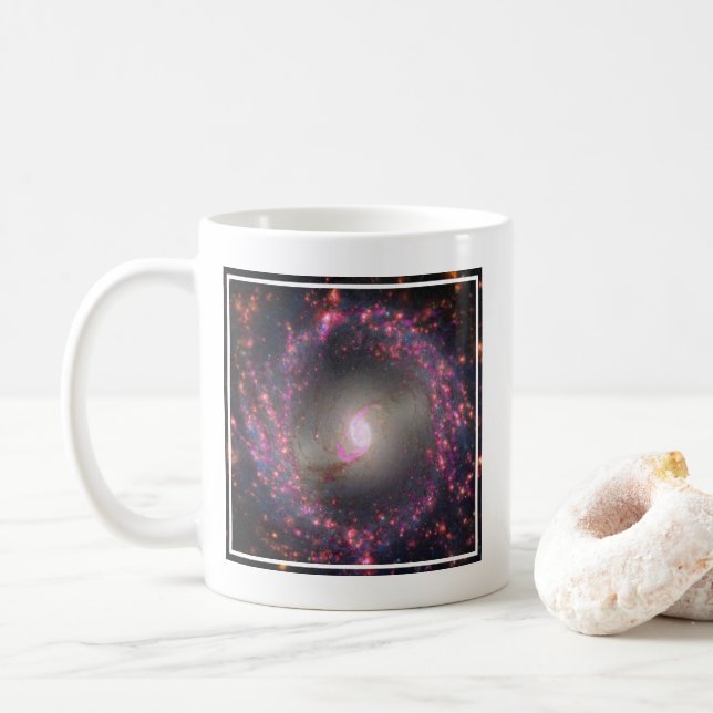 Spiral Galaxy Ngc 3351. Coffee Mug (With Donut)