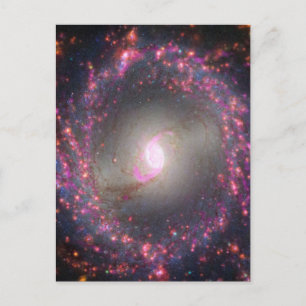 Spiral Galaxy Ngc 3351. Postcard