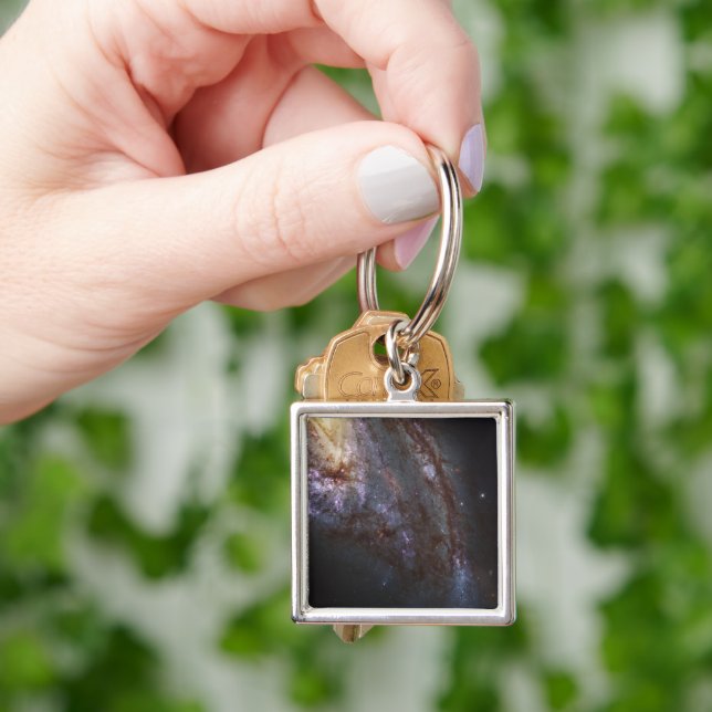 Spiral Galaxy Ngc 3627. Key Ring (Hand)