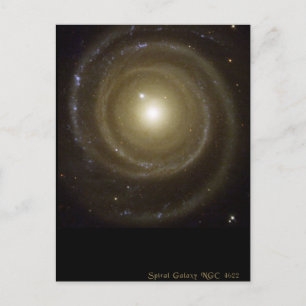 Spiral Galaxy NGC 4622 Spins Backward Postcard