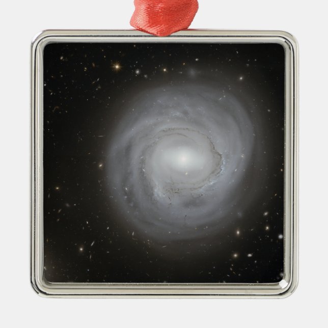 Spiral Galaxy NGC 4921 Metal Tree Decoration (Front)