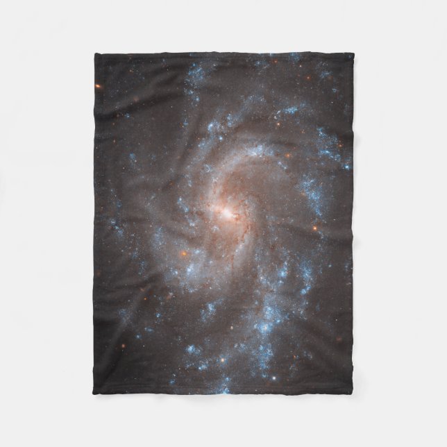 Spiral Galaxy Ngc 5584 Fleece Blanket (Front)