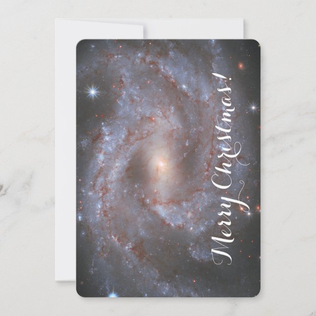 Spiral Galaxy NGC 6946 Merry Christmas Card (Front)
