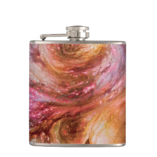 Spiral Galaxy SMM J2135-0102 Artist Impression Hip Flask