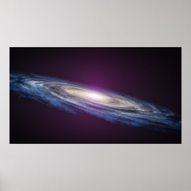Spiral Galaxy Space Art Poster (Front)