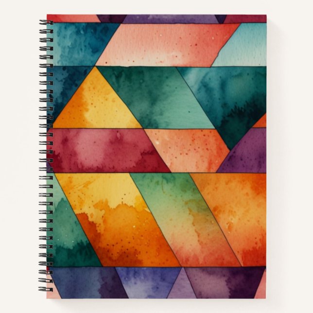 Spiral Geometric Pattern Notebook (Front)