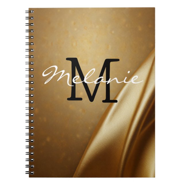 Spiral Glamorous Monogram Notebook (Front)