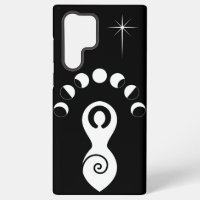 Spiral Goddess Moon phases Black & White