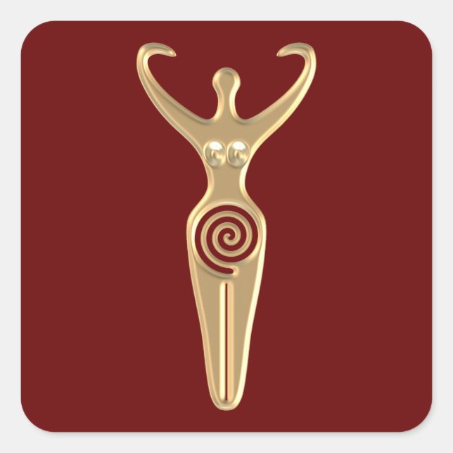 Spiral Goddess Square Sticker (Front)