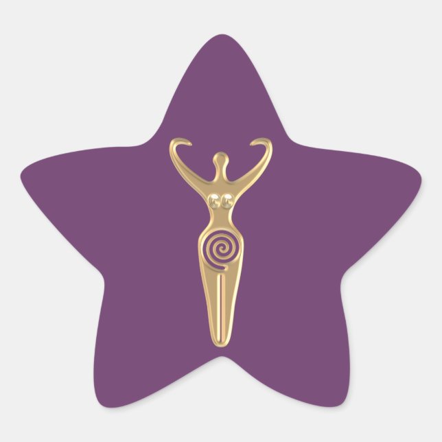 Spiral Goddess Star Sticker (Front)