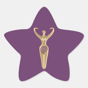 Spiral Goddess Star Sticker