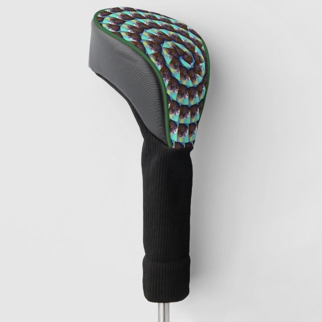 Spiral Guinea Pig Pattern, Golf Head Cover (Angled)