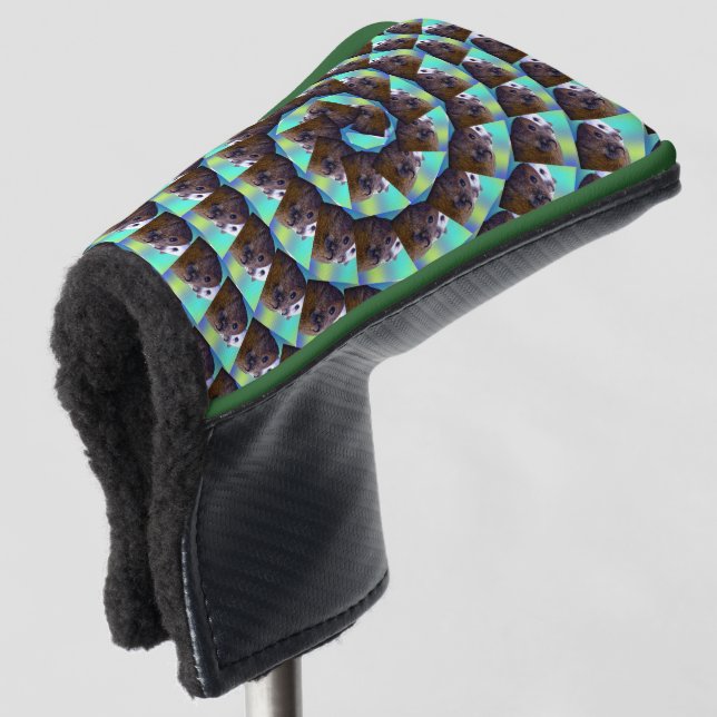 Spiral Guinea Pig Pattern, Golf Head Cover (3/4 Front)