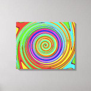 Spiral Hallway Colour Swirl Canvas Print