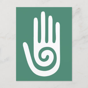 Spiral Hand Healing Symbol Postcard
