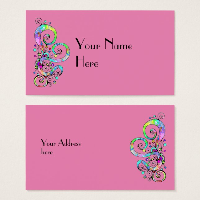 Spiral Heart Hand Painted Design 1 (Front & Back)