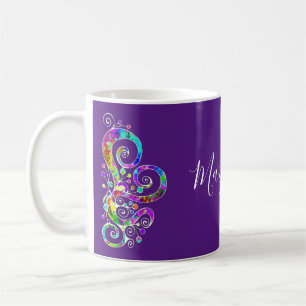 Spiral Heart Hand Painted Design 2 Coffee Mug