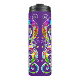Spiral Heart Hand Painted Design 2 Thermal Tumbler