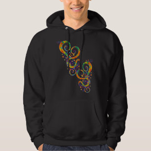 Spiral Hearts  Hand Painted 2  Fan Fun Hoodie