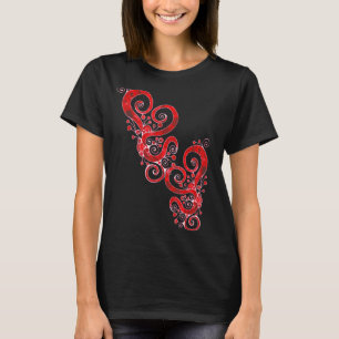 Spiral Hearts Hand Painted 4 Fan Fun T-Shirt