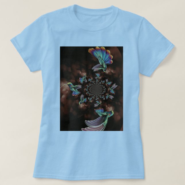 Spiral Hummingbird T-Shirt (Design Front)