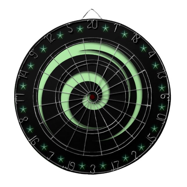 Spiral Hypnotic Green Regulation Dart Board (Front)