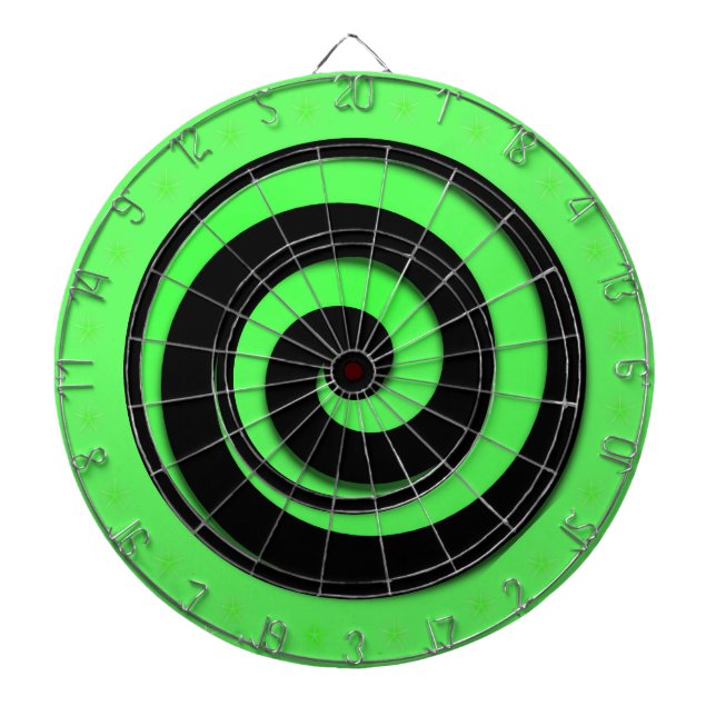 Spiral Hypnotic Green Wheel Regulation Dartboard (Front)