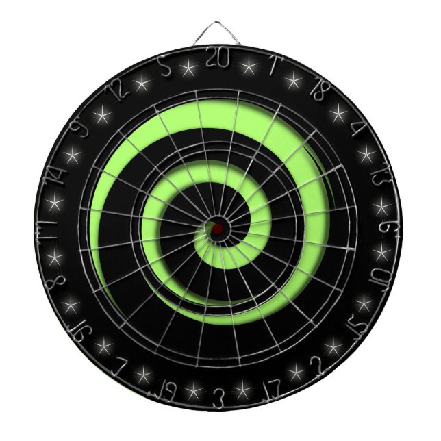 Spiral Hypnotic Hot Green Regulation Dart Board (Front)