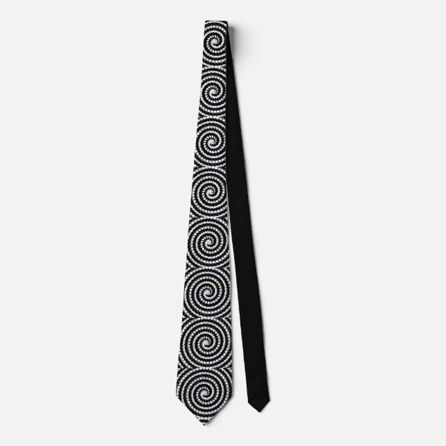 Spiral Illusion Neck Tie for Bold Visual Impact (Front)