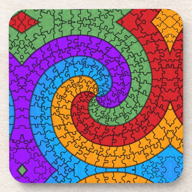Spiral Jigsaw Coaster (Front)
