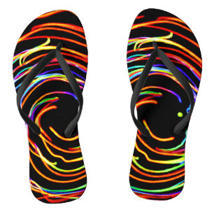 Spiral Lights Glow Flip Flops