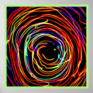 Spiral Lights Glow Poster