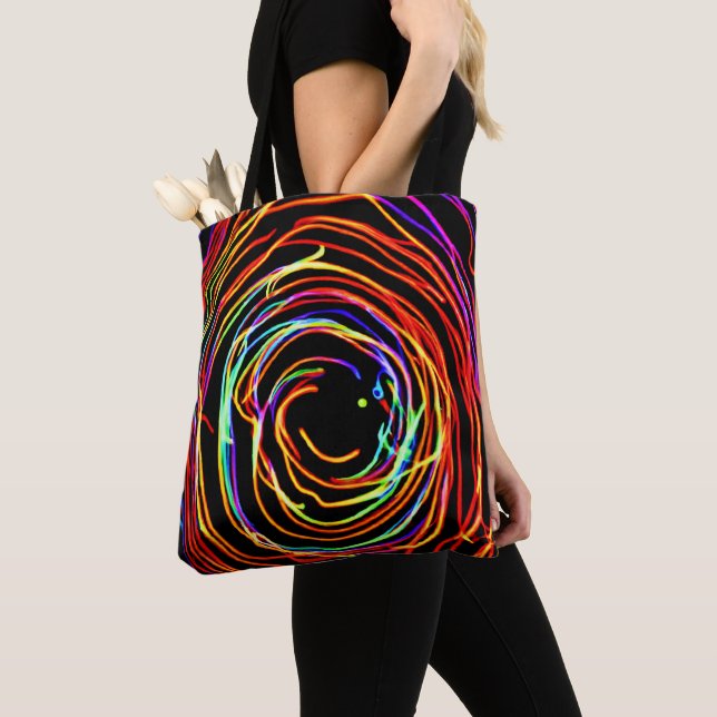 Spiral Lights Glow Tote Bag (Close Up)