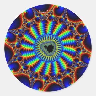 spiral-mandel classic round sticker