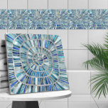 Spiral Mosaic Art - Aquamarine Tile<br><div class="desc">Spiral Mosaic Art - Aquamarine</div>
