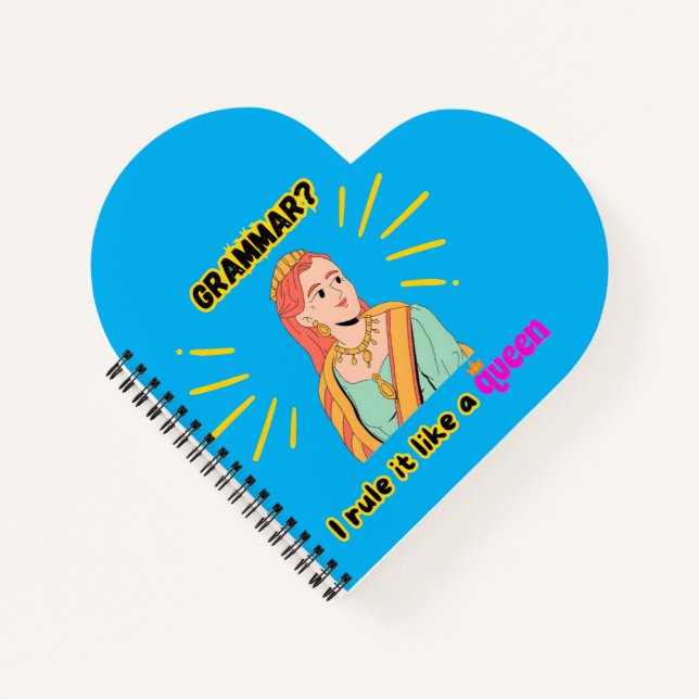 Spiral Notebbok: Grammar Queen Notebook (Front)