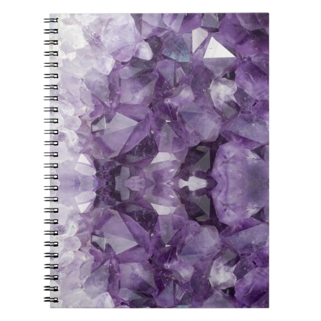 Spiral Notebook Amethyst Crystals (Front)