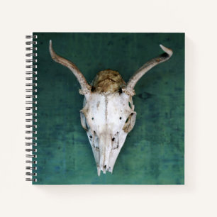 Spiral Notebook Antelope Skull Design