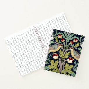 Spiral Notebook - Art Nouveau Birds Floral