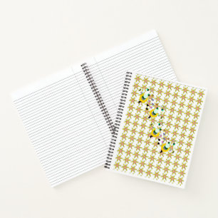 Spiral Notebook Bees Lined
