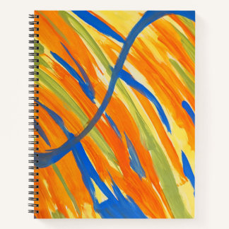 Spiral Notebook-Bold colourful Abstract Art print  Notebook