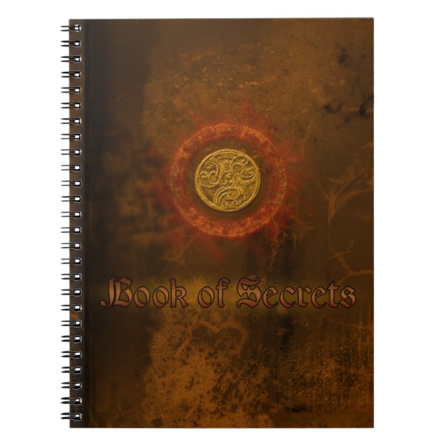 Spiral Notebook Book of Shadows, Medallion Design (Front)